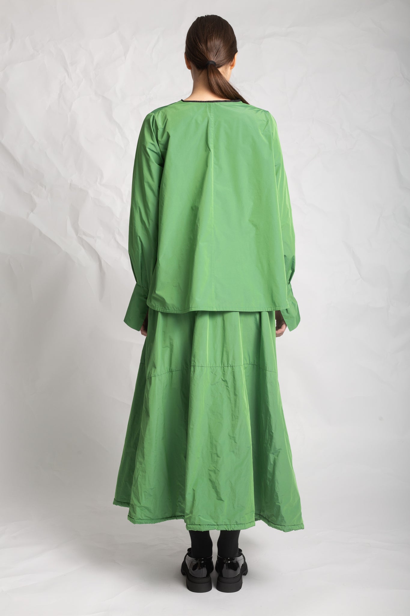 Taffeta long skirt J618