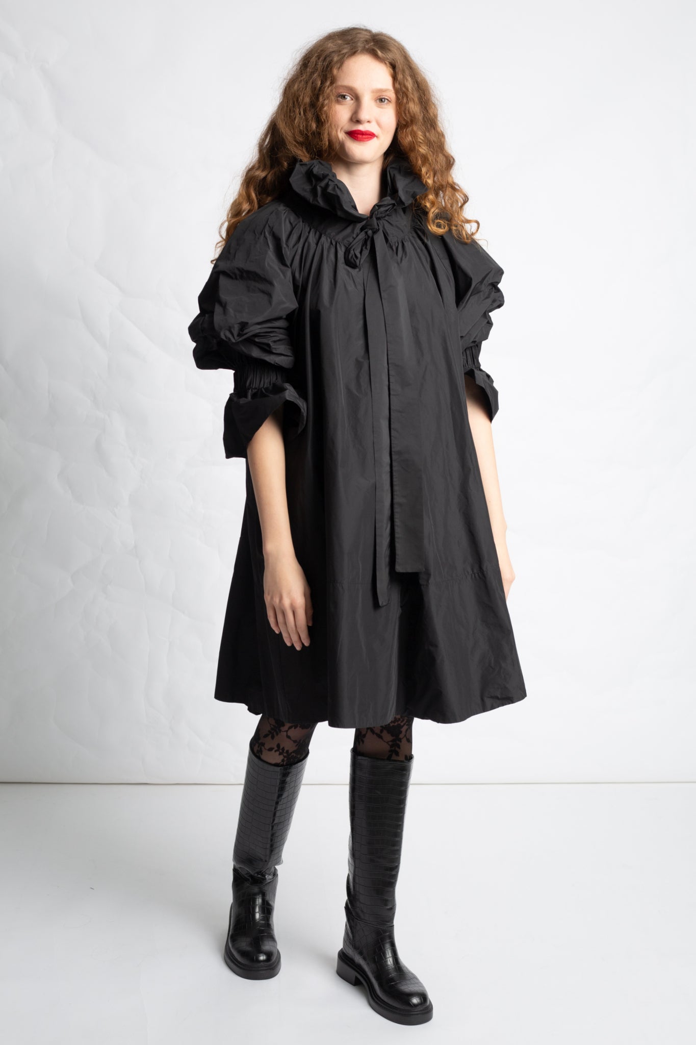 Robe midi en taffetas R887