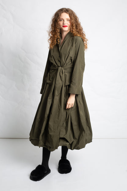 Taffeta midi skirt J566