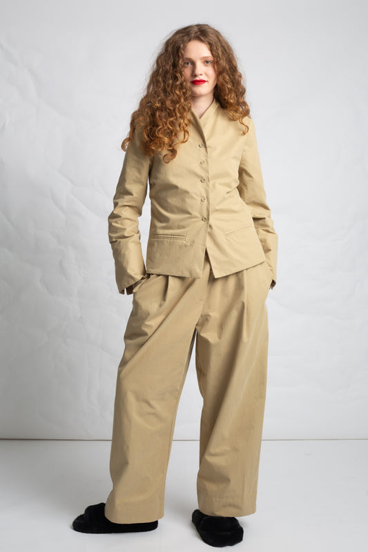 Pantalon ample en coton mélangé P366