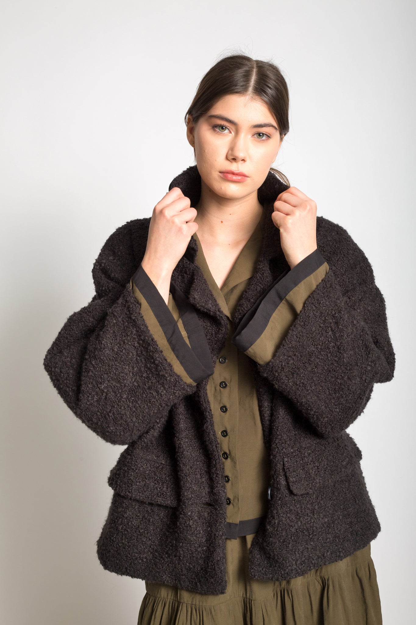 Mid length Jacket V484 In Boucl Fabric Les Filles D ailleurs mid-length-jacket-v484-in-boucl-fabric-les-filles-d-ailleurs